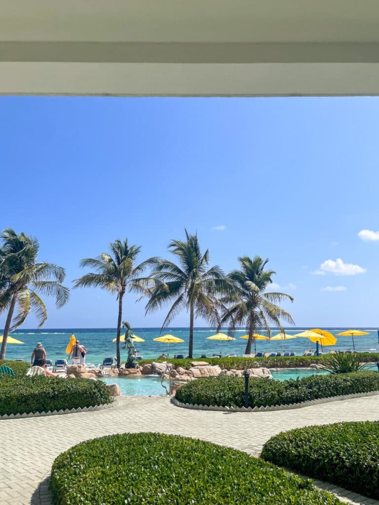 View from a ground-floor condo at the Wyndham Reef in Grand Cayman's East End