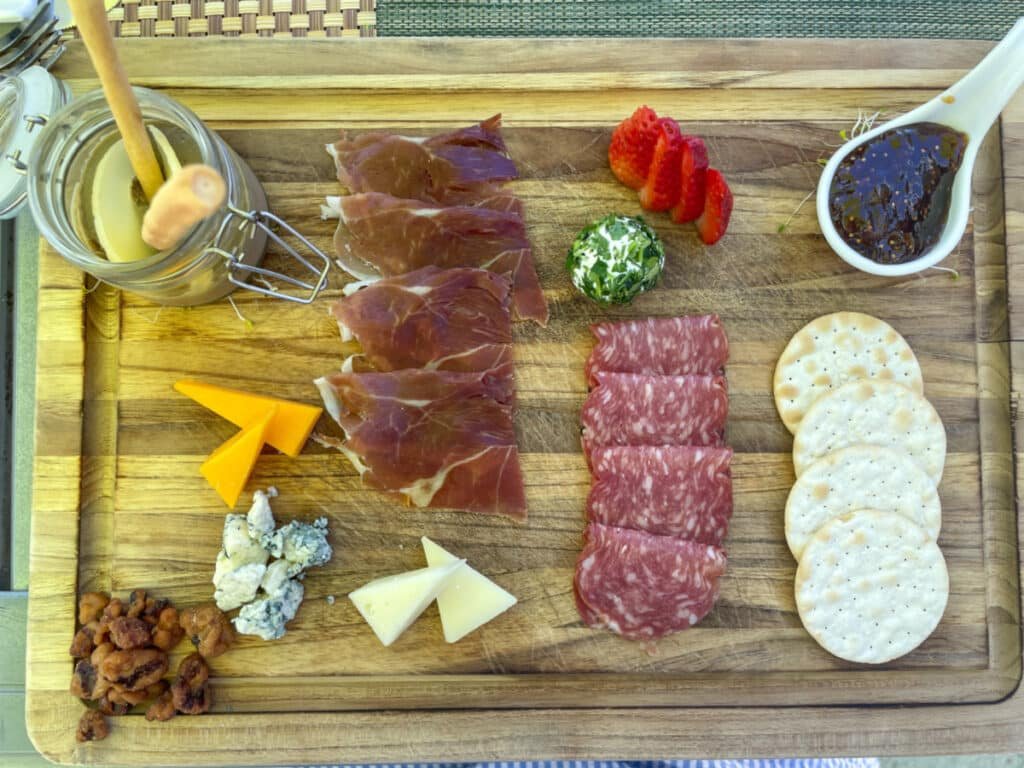 Charcuterie Board at the Wyndham Reef Resort in Grand Cayman