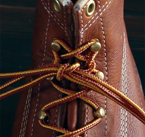 close up of heel lock lacing method