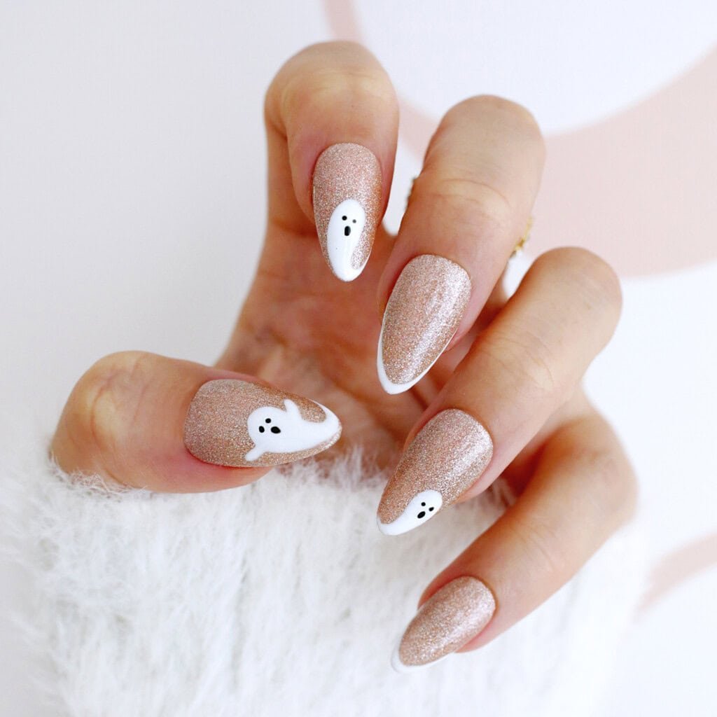 ghost halloween nails